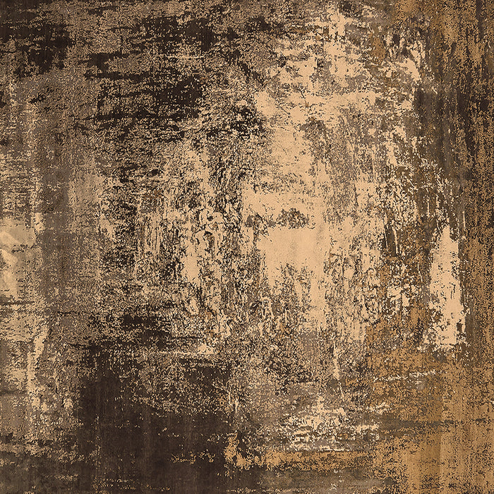 Square Oriental Brown Industrial Rug, urb2784brn