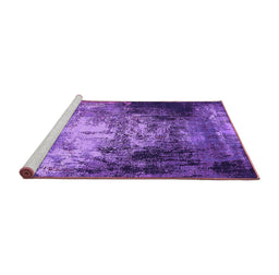 Sideview of Machine Washable Oriental Purple Industrial Area Rugs, wshurb2784pur