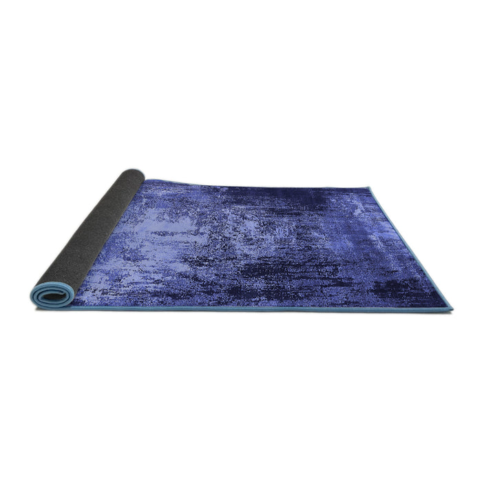 Sideview of Oriental Blue Industrial Rug, urb2784blu