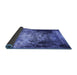 Sideview of Oriental Blue Industrial Rug, urb2784blu