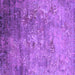 Square Machine Washable Oriental Purple Industrial Area Rugs, wshurb2785pur