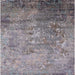 Square Mid-Century Modern Dark Gray Oriental Rug, urb2785