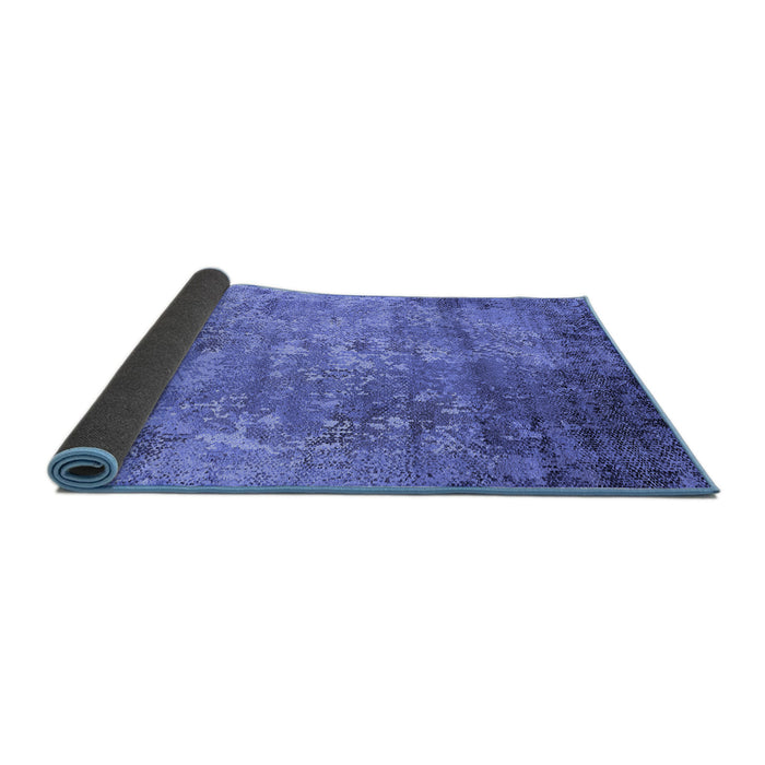 Sideview of Oriental Blue Industrial Rug, urb2785blu