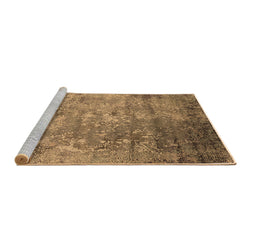 Sideview of Machine Washable Oriental Brown Industrial Rug, wshurb2785brn