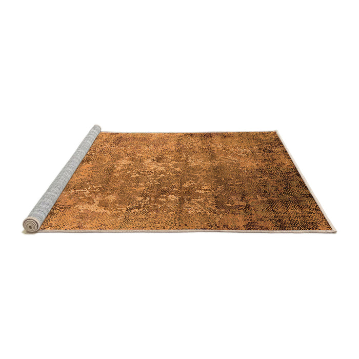 Sideview of Machine Washable Oriental Orange Industrial Area Rugs, wshurb2785org