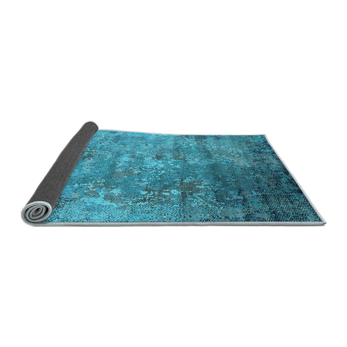 Sideview of Oriental Light Blue Industrial Rug, urb2785lblu
