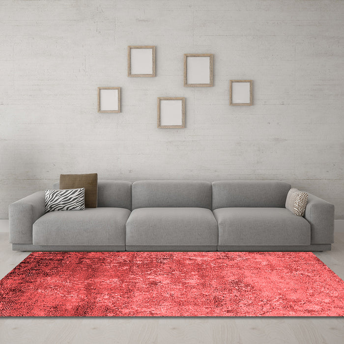 Industrial Red Washable Rugs