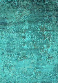 Oriental Turquoise Industrial Rug, urb2785turq