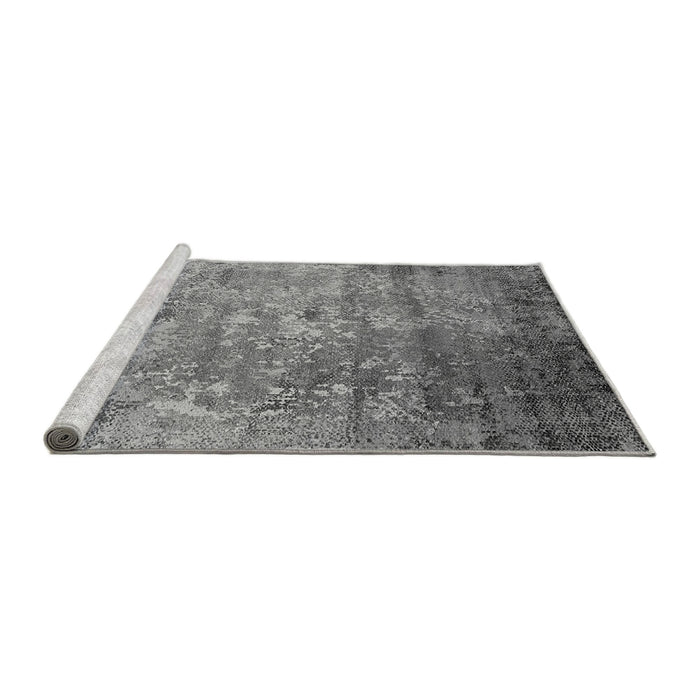 Sideview of Machine Washable Oriental Gray Industrial Rug, wshurb2785gry