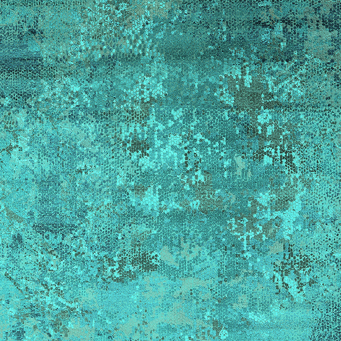 Machine Washable Oriental Turquoise Industrial Area Rugs, wshurb2785turq