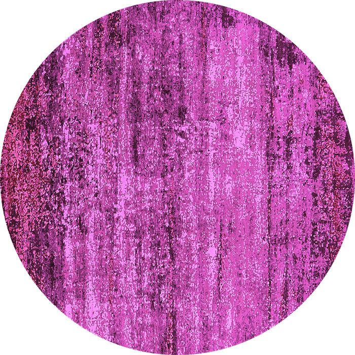 Round Oriental Pink Industrial Rug, urb2786pnk