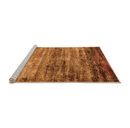 Sideview of Machine Washable Oriental Orange Industrial Area Rugs, wshurb2786org