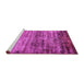 Sideview of Machine Washable Oriental Pink Industrial Rug, wshurb2786pnk