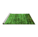 Sideview of Machine Washable Oriental Green Industrial Area Rugs, wshurb2786grn