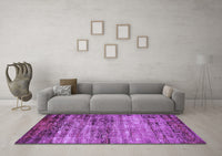 Machine Washable Oriental Purple Industrial Rug, wshurb2786pur