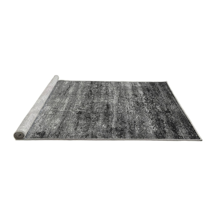 Sideview of Machine Washable Oriental Gray Industrial Rug, wshurb2786gry