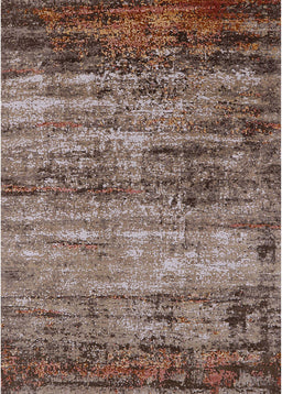 Mid-Century Modern Reddish Brown Oriental Rug, urb2786