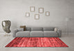 Industrial Red Washable Rugs