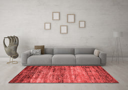 Industrial Red Washable Rugs