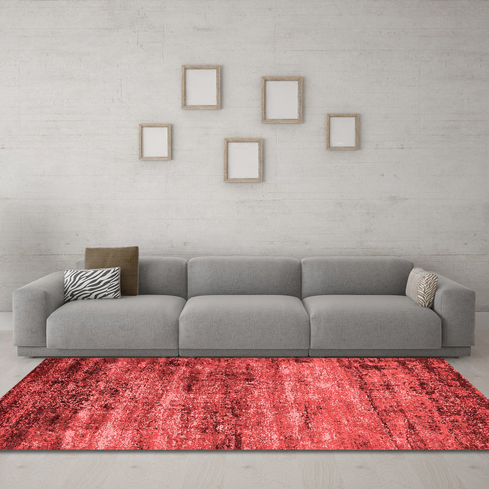 Industrial Red Washable Rugs