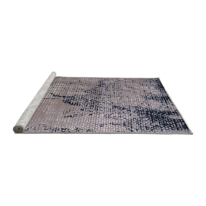 Sideview of Machine Washable Industrial Modern Silver Pink Rug, wshurb2787
