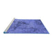 Sideview of Machine Washable Oriental Blue Industrial Rug, wshurb2787blu