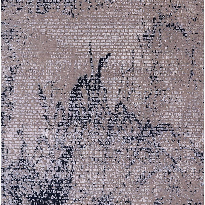 Mid-Century Modern Silver Pink Oriental Rug, urb2787