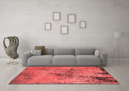 Industrial Red Washable Rugs