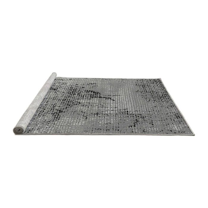 Sideview of Machine Washable Oriental Gray Industrial Rug, wshurb2787gry