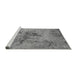 Sideview of Machine Washable Oriental Gray Industrial Rug, wshurb2787gry
