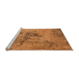 Sideview of Machine Washable Oriental Orange Industrial Area Rugs, wshurb2787org