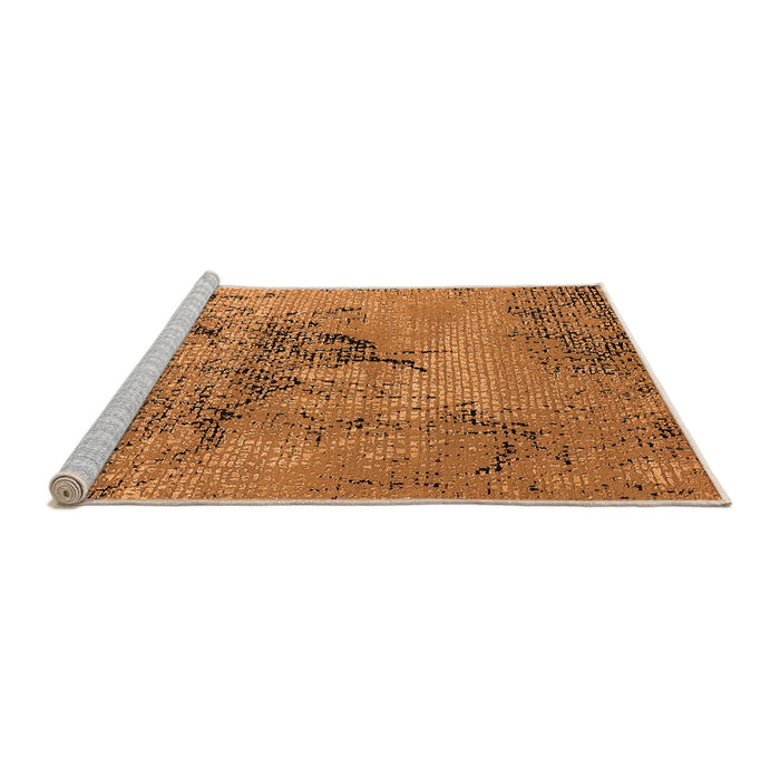 Sideview of Machine Washable Oriental Orange Industrial Area Rugs, wshurb2787org