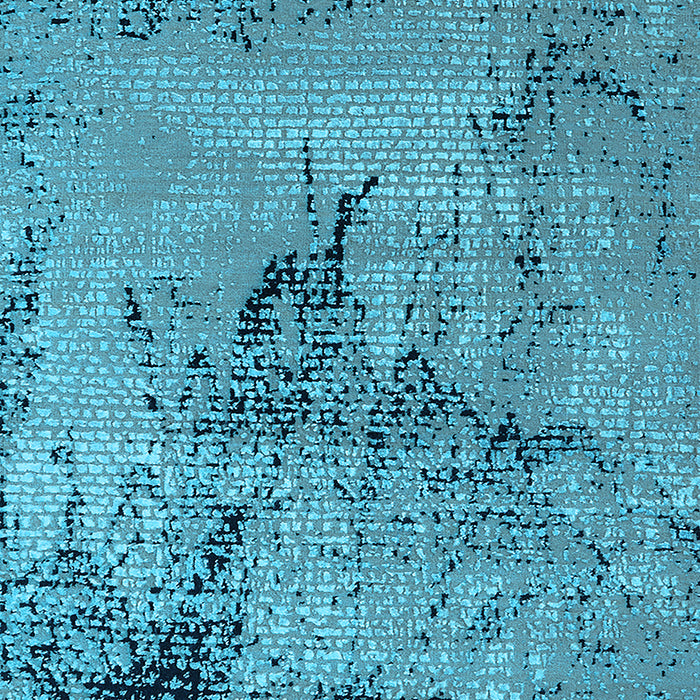 Machine Washable Oriental Light Blue Industrial Rug, wshurb2787lblu