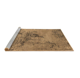 Sideview of Machine Washable Oriental Brown Industrial Rug, wshurb2787brn