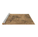 Sideview of Machine Washable Oriental Brown Industrial Rug, wshurb2787brn