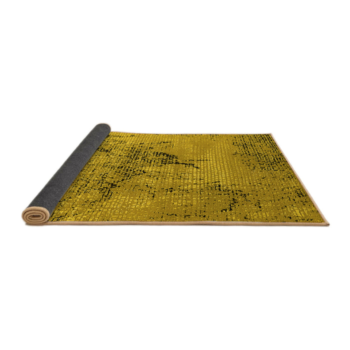 Sideview of Oriental Yellow Industrial Rug, urb2787yw