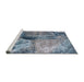 Sideview of Machine Washable Industrial Modern Purple Navy Blue Rug, wshurb2788