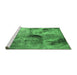 Sideview of Machine Washable Oriental Emerald Green Industrial Area Rugs, wshurb2788emgrn