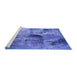 Sideview of Machine Washable Oriental Blue Industrial Rug, wshurb2788blu