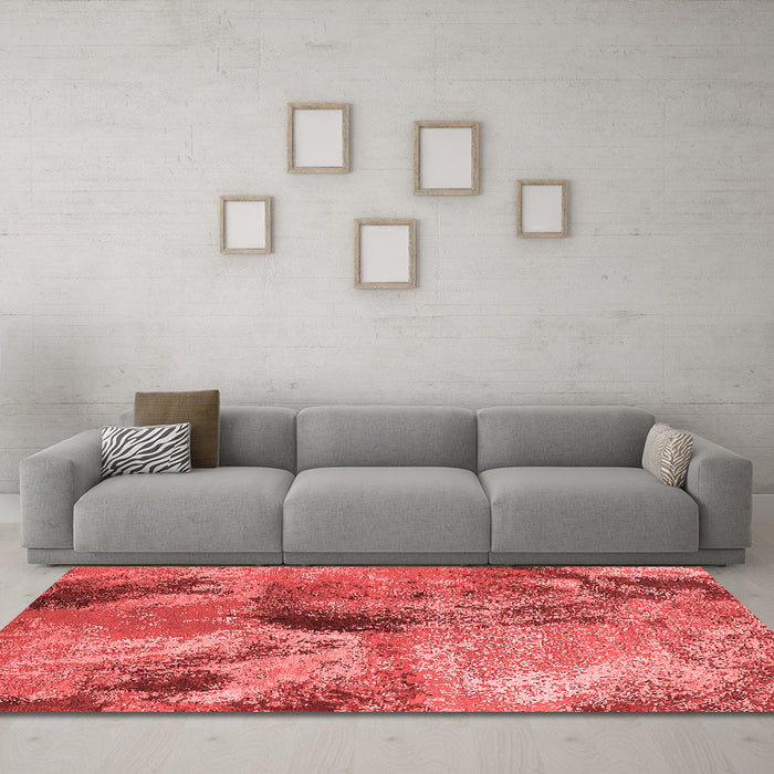 Industrial Red Washable Rugs