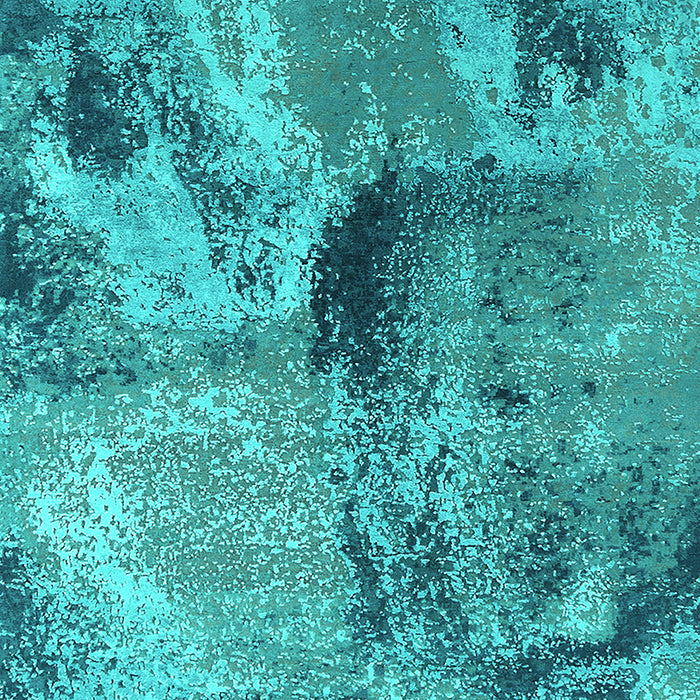 Machine Washable Oriental Turquoise Industrial Area Rugs, wshurb2788turq