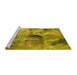 Sideview of Machine Washable Oriental Yellow Industrial Rug, wshurb2788yw