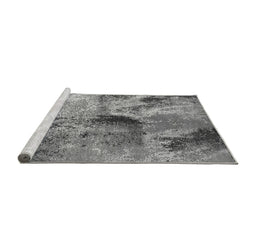 Sideview of Machine Washable Oriental Gray Industrial Rug, wshurb2788gry