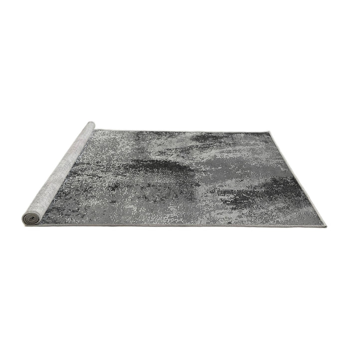 Sideview of Machine Washable Oriental Gray Industrial Rug, wshurb2788gry