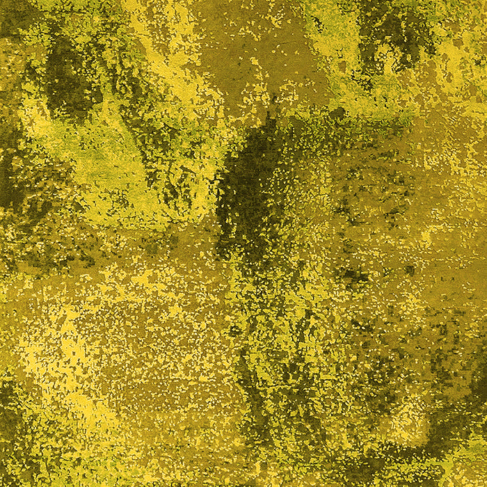 Machine Washable Oriental Yellow Industrial Rug, wshurb2788yw