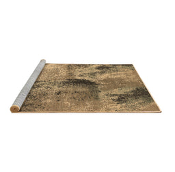 Sideview of Machine Washable Oriental Brown Industrial Rug, wshurb2788brn