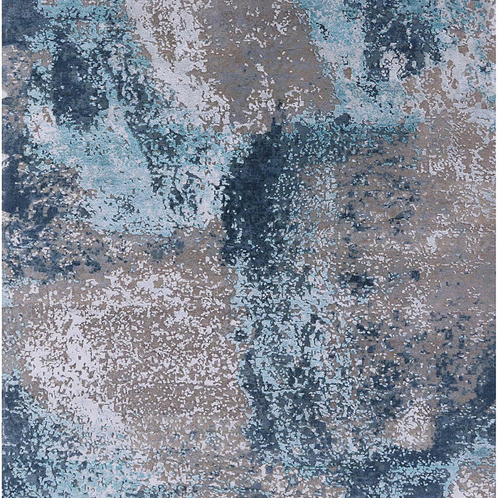 Machine Washable Industrial Modern Purple Navy Blue Rug, wshurb2788