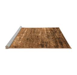Sideview of Machine Washable Oriental Orange Industrial Area Rugs, wshurb2789org
