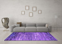 Machine Washable Oriental Purple Industrial Rug, wshurb2789pur