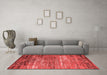 Industrial Red Washable Rugs